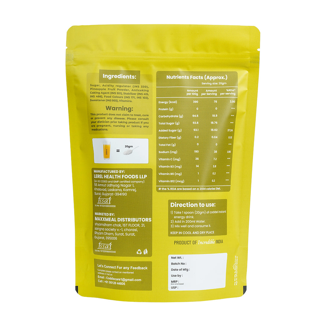 Pineapple Instant Energy Drink Powder